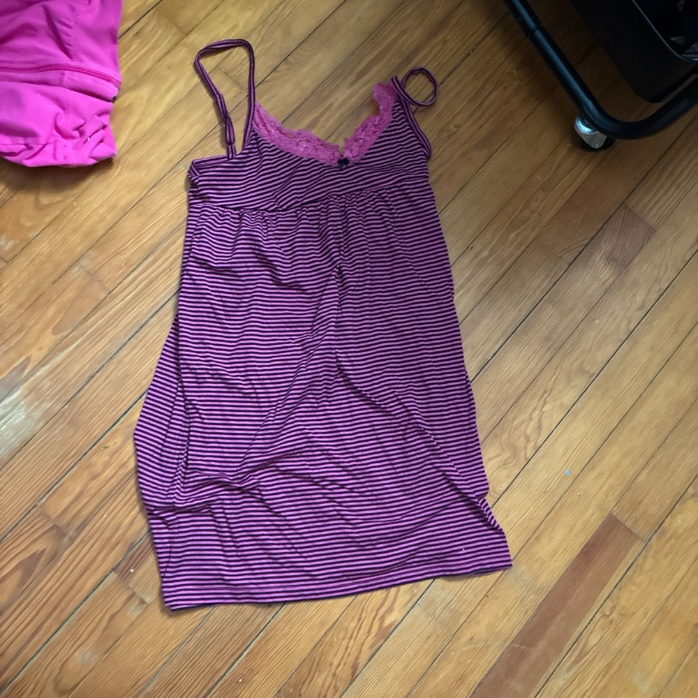 Xhilaration Pink and Black Striped Mini Dress